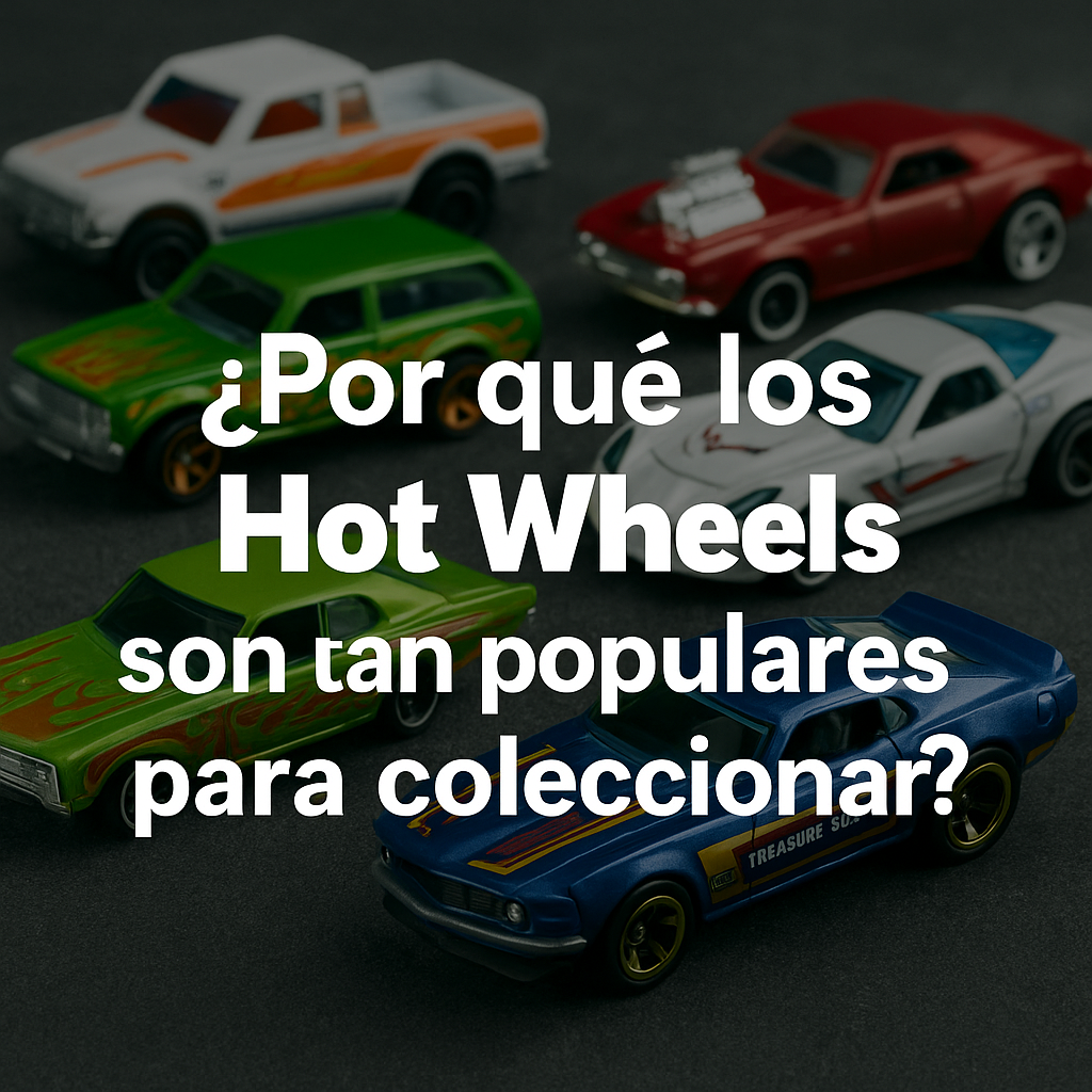Cinco Hot Wheels sobre superficie oscura con Mustang al frente